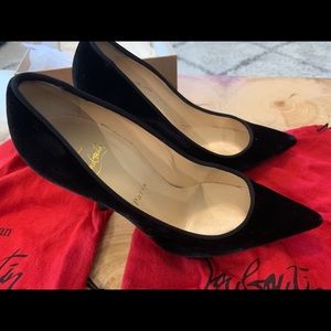 Christian Louboutin Decoltish 100 Velvet Size 7.5